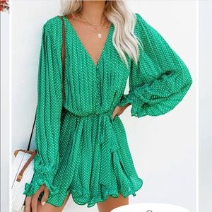 Vici Viera Polka Dot Pleated Romper size M brand new with tags, never worn